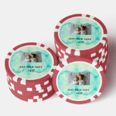 Stern funkelnde Glitzer fügen Foto-Sondertext Pokerchips (Stapel)