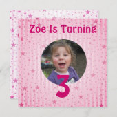 Stern-Geburtstags-Einladung Einladung (Vorne/Hinten)