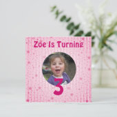 Stern-Geburtstags-Einladung Einladung (Stehend Vorderseite)