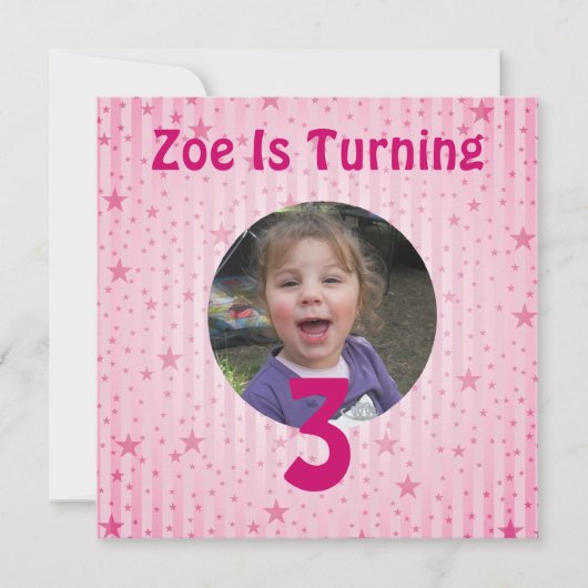 Stern-Geburtstags-Einladung Einladung (Vorderseite)