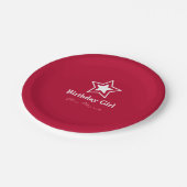 Stern-Geburtstags-Mädchen-Party Pappteller (Schrägansicht)