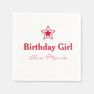 Stern-Geburtstags-Mädchen-Party Serviette