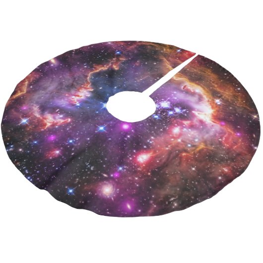 Stern-gefüllte kleine Magellanic Polyester Weihnachtsbaumdecke (Schrägansicht)