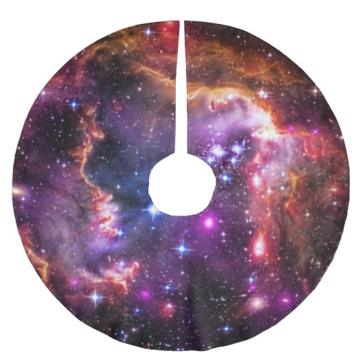 Stern-gefüllte kleine Magellanic Polyester Weihnachtsbaumdecke (Vorderseite)