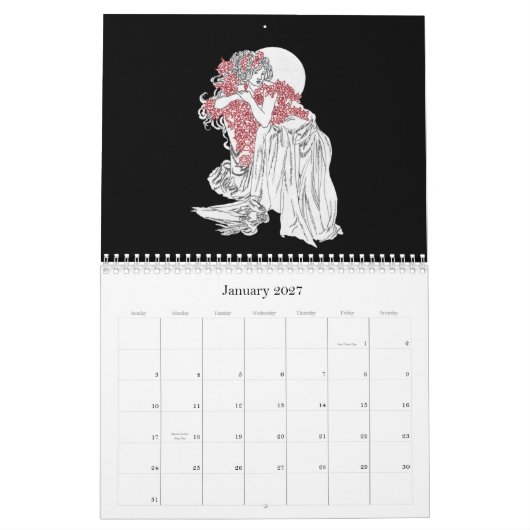 Stern gefüllter Tierkreis-Kalender Kalender (Jan 2027)