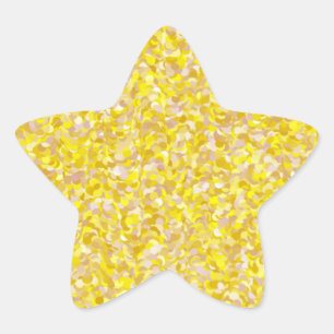 Stern Gelb Abstrakter Glitter Hintergrund Stern-Aufkleber