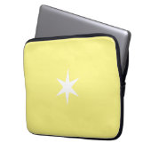 Stern Gelb und weiß Laptopschutzhülle (Vorderseite Links)