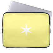 Stern Gelb und weiß Laptopschutzhülle (Vorderseite)