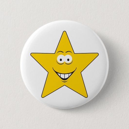 Stern Gesicht Button (Vorderseite)