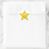Stern Gesicht Runder Aufkleber (Tasche)