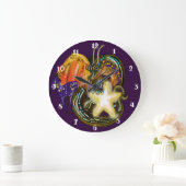 Stern-Glühen-Drache Große Wanduhr (Zuhause)