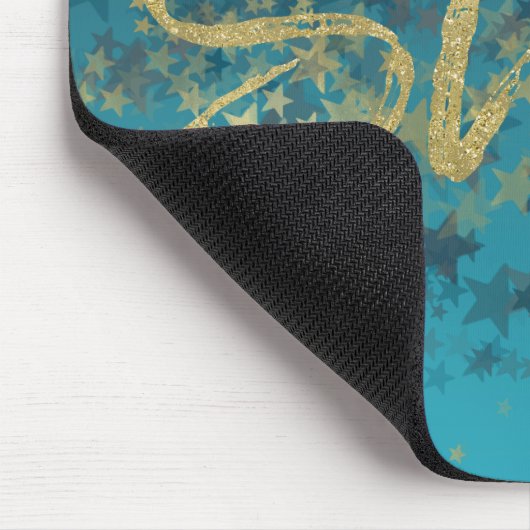 Stern-Goldblauer Glanz Mousepad (Ecke)