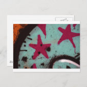 Stern-Graffiti Postkarte (Vorne/Hinten)