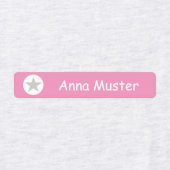 Stern - grau rosa - 96 schmale Kinder Etiketten (Design 2)