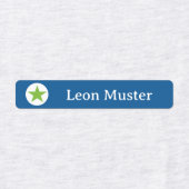 Stern - grün blau - 96 schmale Kinder Etiketten (Design 2)