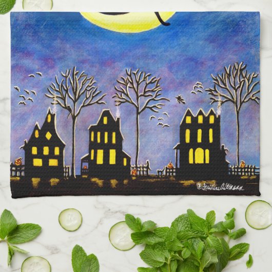 Stern Halloweens Geschirrtuch "Salems " (Gefaltet)