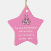 Stern Hängeornament als Erinnerung Keramik Ornament (Rechts)