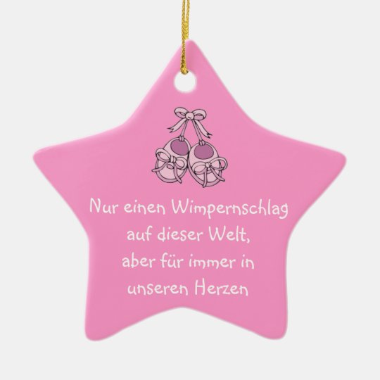Stern Hängeornament als Erinnerung Keramik Stern-Ornament