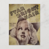 Stern Hellhaar Retro-Werbung Postkarte (Vorderseite)