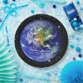 Stern-Hintergrund DER PLANETEN-ERDE v3 Pappteller (Party)