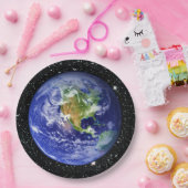 Stern-Hintergrund DER PLANETEN-ERDE v3 Pappteller (Party)