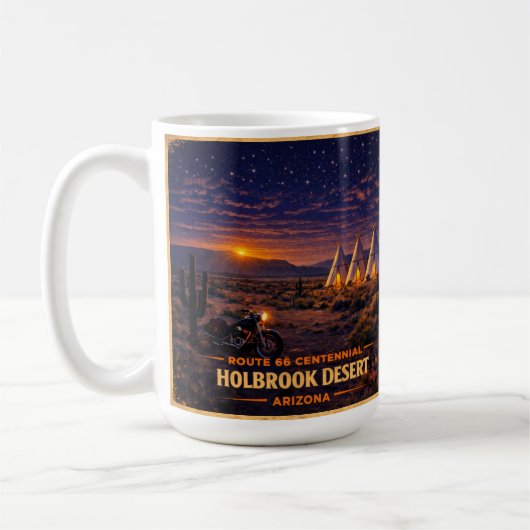 Stern Holbrook Morgen Autobahn Meilenstein Kaffeetasse (Links)