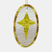 Stern im Buntglas Keramikornament (Rechts)