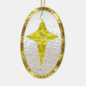 Stern im Buntglas Keramikornament (Links)
