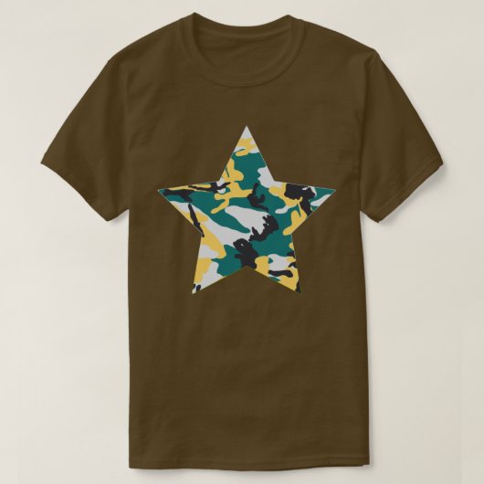 Stern im Lakeside-Tarnmuster T-Shirt (Design vorne)