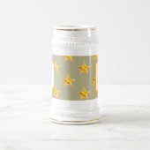 Stern Initiale E Gold Familienmonogramm Erinnerung Bierglas (Mittel)