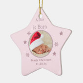 Stern ist Geborenes Personalisiertes Foto Ornament (Links)