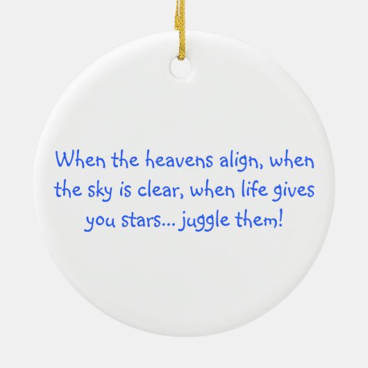 Stern-Jongleur-Weihnachtsbaum-Verzierung Keramik Ornament (Hinten)
