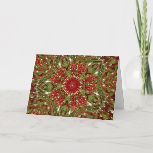 Stern-Kaleidoskop Feiertagskarte (Vorderseite)