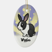 Stern-Kaninchen (glattes Haar des uppy Ohrs) Keramik Ornament (Rechts)