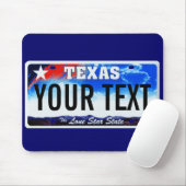 Stern-Kfz-Kennzeichen-Mausunterlage Texas einzige Mousepad (Mit Mouse)
