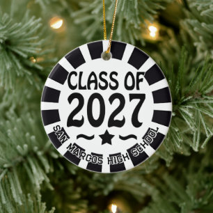 Stern-Klasse 2027 Foto-Abschlussfeier Keramik Ornament