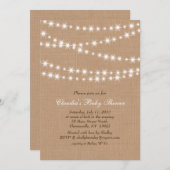 Stern-Lichter auf Leinwand-Babyparty-Einladung Einladung (Vorne/Hinten)