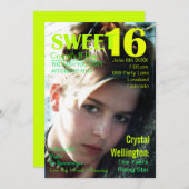 Stern-Limones Titelseiteladen des Bonbon-16 Einladung (Vorne/Hinten)