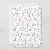 Stern-Mädchen-erster Geburtstag Einladung (Rückseite)