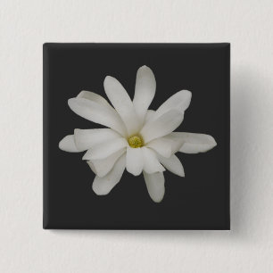 Stern-Magnolien-Blumen-Abzeichen Button