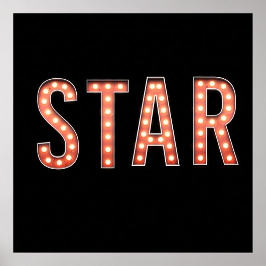 Stern Marquee-Leuchten Poster (Vorne)