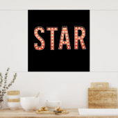 Stern Marquee-Leuchten Poster (Küche)