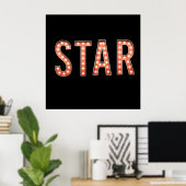 Stern Marquee-Leuchten Poster (Heimbüro)