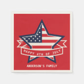 Stern mit Band Serviette (Vorderseite)