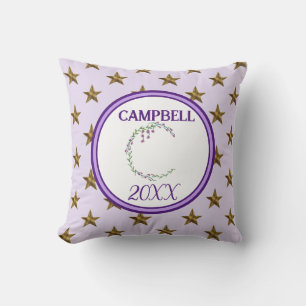 Stern Monogramm Anfangsbuchstabe Floral Natur Home Kissen