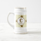Stern Monogramm Anfangsbuchstabe westlicher Famili Bierglas (Links)