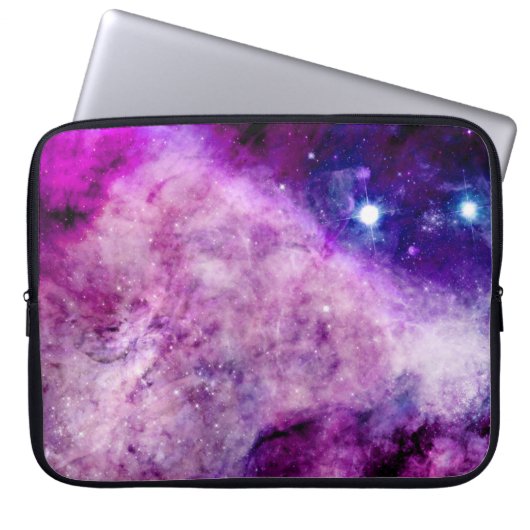 Stern-Nebelfleck-lila Rosa der Laptopschutzhülle (Vorderseite)