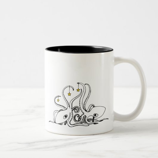 Stern Octopodes Zweifarbige Tasse (Rechts)
