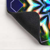 Stern oder Blume knacken metallische Rüstung, blau Mousepad (Ecke)