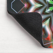 Stern oder Blume knacken metallische Rüstung, rot Mousepad (Ecke)